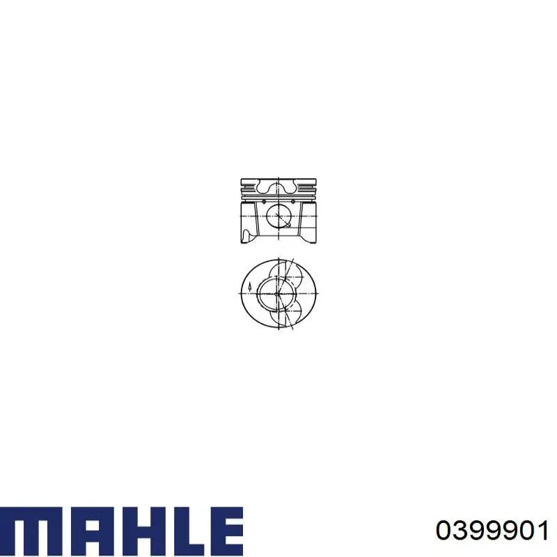 0399901 Mahle Original поршень в комплекте на 1 цилиндр, 3-й ремонт (+0,60)