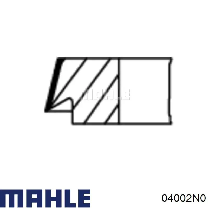 04002N0 Knecht-Mahle кольца поршневые на 1 цилиндр, std.