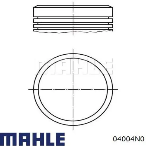 Juego de aros de pistón para 1 cilindro, STD 04004N0 Mahle Original