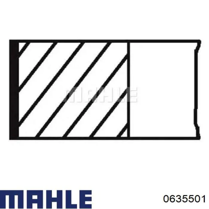 Поршень на 1 цилиндр, 2-й ремонт 0635501 Mahle Original