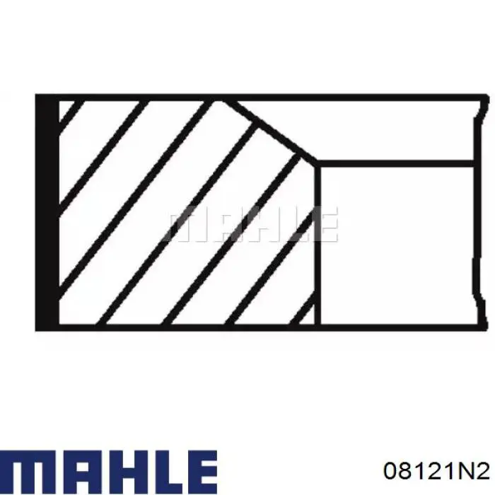 Кольца поршневые на 1 цилиндр, 2-й ремонт (+0,50) MAHLE 08121N2