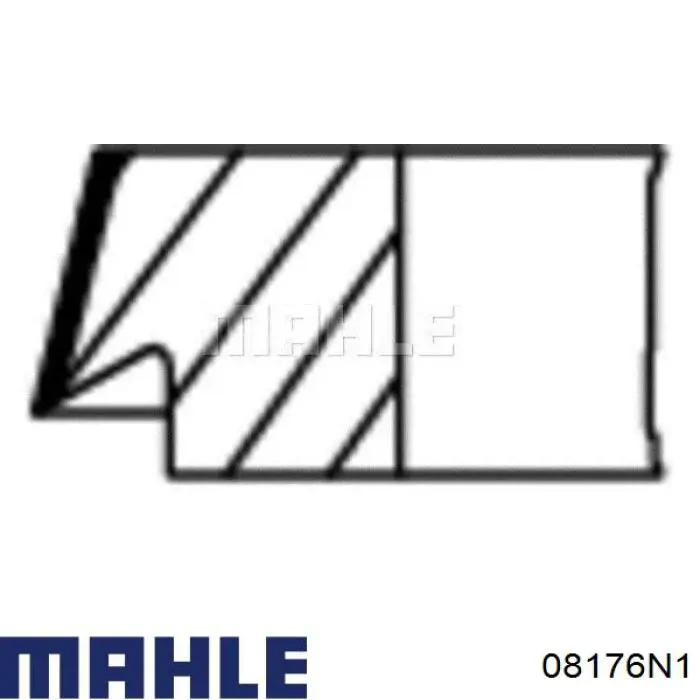 Кольца поршневые комплект на мотор, 1-й ремонт (+0,25) Mahle Original 08176N1
