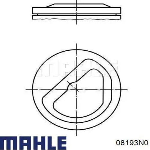 Комплект поршневых колец на 1 цилиндр, стандарт 08193N0 Mahle Original