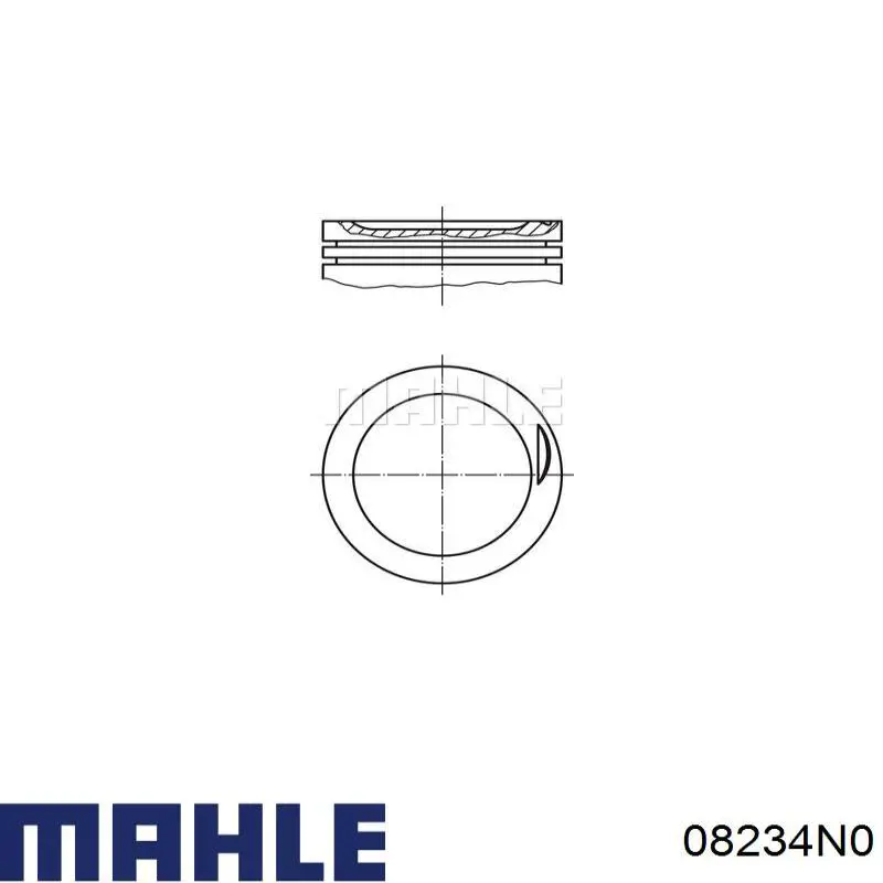 08234N0 Mahle Original кольца поршневые на 1 цилиндр, std.