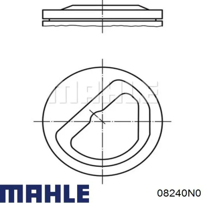08240N0 Mahle Original кольца поршневые на 1 цилиндр, std.