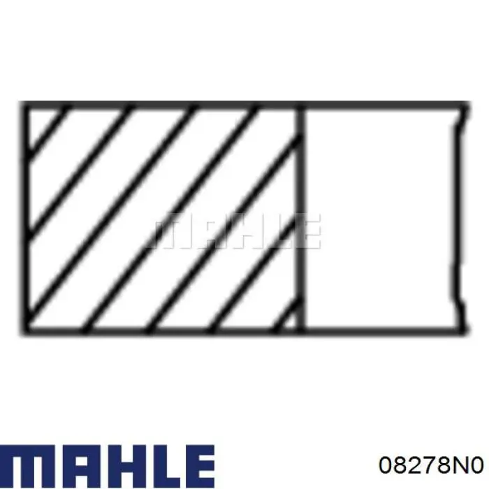 Комплект поршневых колец на 1 цилиндр, стандарт 08278N0 Mahle Original