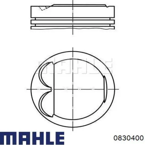 0830400 Mahle Original поршень в комплекте на 1 цилиндр, std