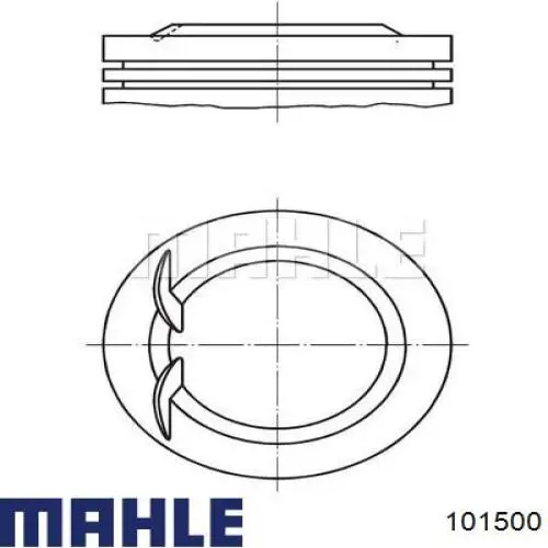 101500 Mahle Original Поршень в комплекте на 1 цилиндр, STD