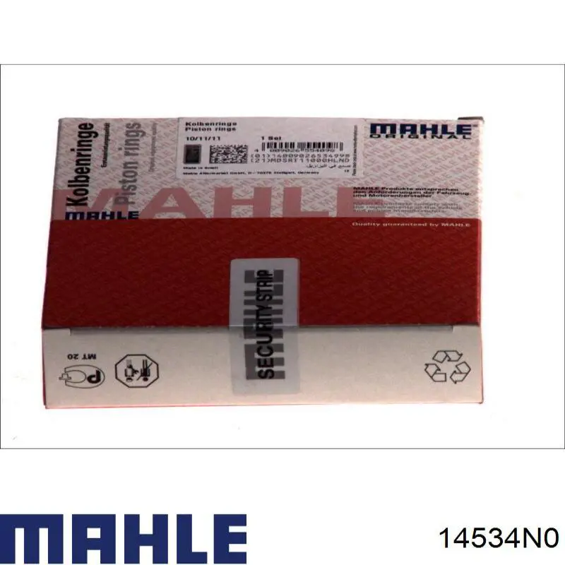 Кольца поршневые компрессора на 1 цилиндр, STD Mahle Original 14534N0