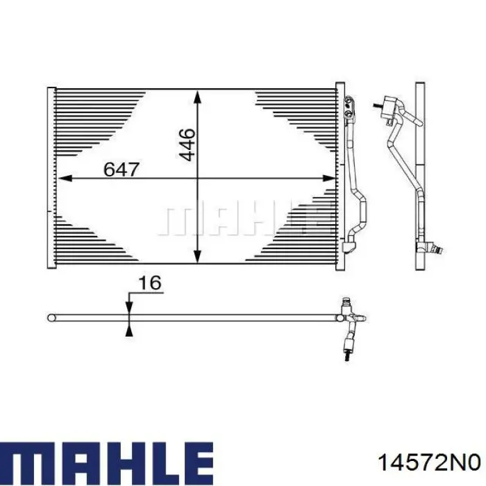 Купить 14572N0 Mahle Original Кольца поршневые компрессора на 1 цилиндр, STD