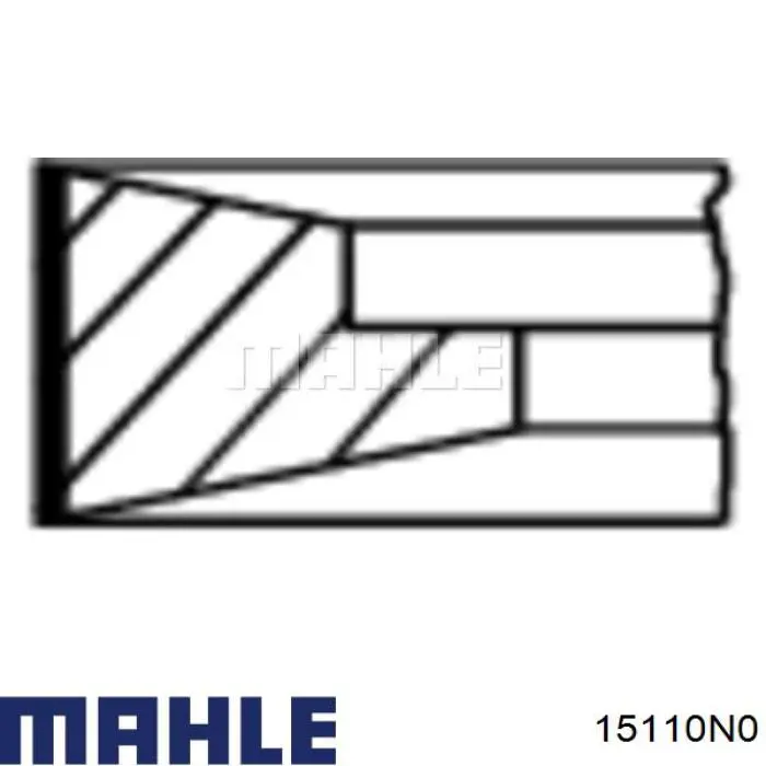 Комплект поршневых колец на 1 цилиндр, стандарт 15110N0 Mahle Original