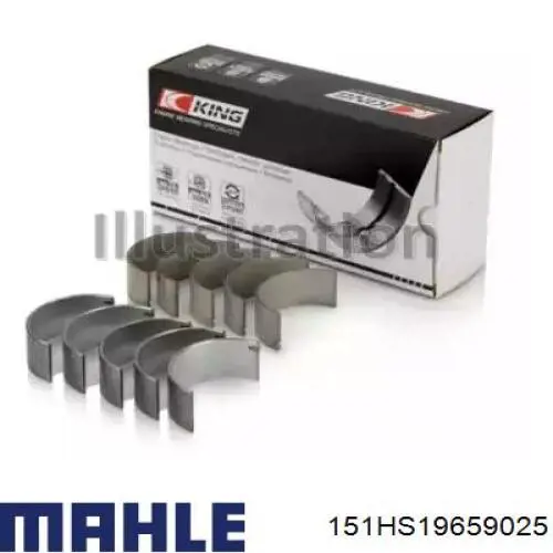 Вкладыши коленвала, коренные, комплект, 1-й ремонт (+0,25) Mahle Original 151HS19659025 цена, от 17.83 USD