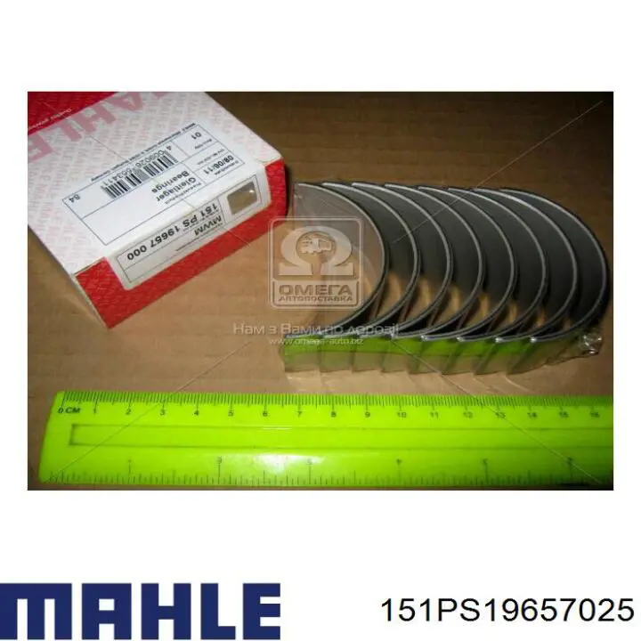 Вкладыши коленвала, шатунные, комплект, 1-й ремонт (+0,25) Mahle Original 151PS19657025 цена, от 13.02 USD