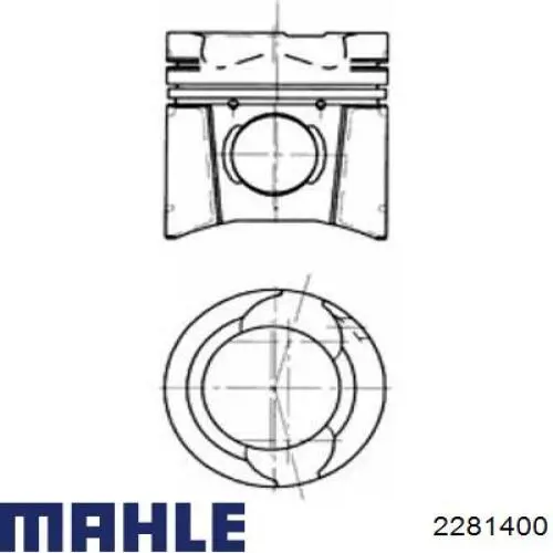 Купить 2281400 Mahle Original Поршень на 1 цилиндр