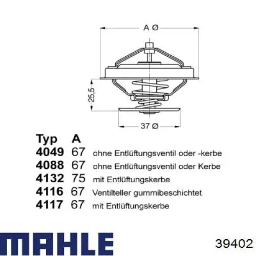 39402 Mahle Original поршень в комплекте на 1 цилиндр, 2-й ремонт (+0,50)