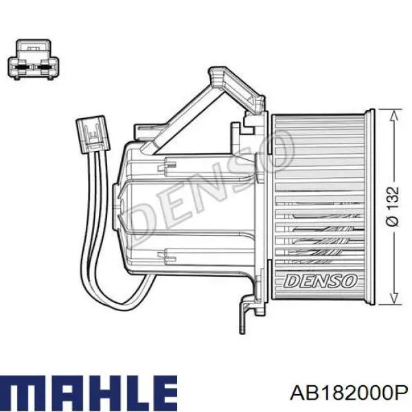 Motor eléctrico, ventilador habitáculo AB182000P Mahle Original