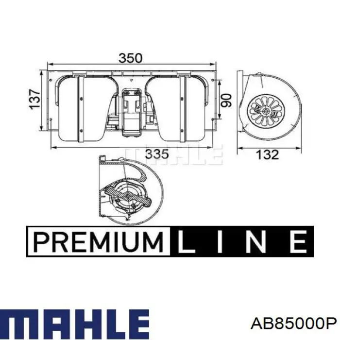 AB 85 000P Mahle Original вентилятор печки