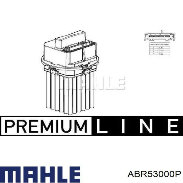 Резистор (сопротивление) вентилятора печки (отопителя салона) Mahle Original ABR53000P
