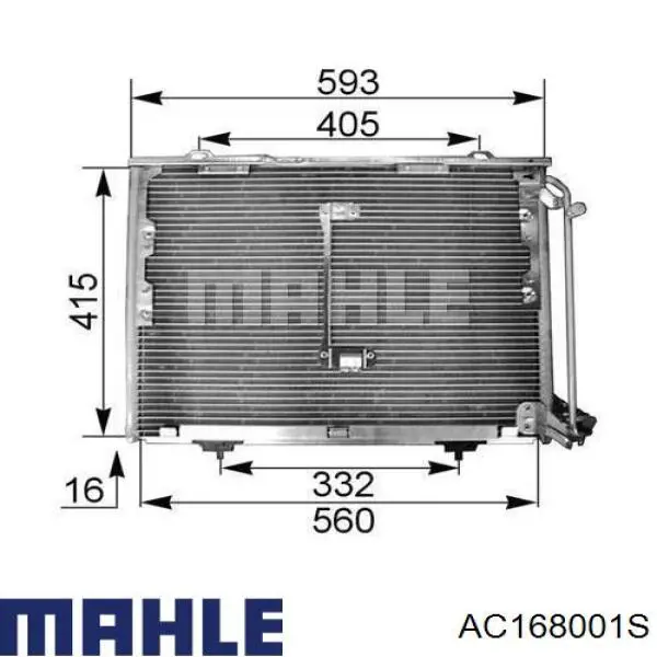 Радиатор кондиционера AC168001S Mahle Original