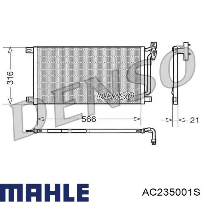 Condensador aire acondicionado AC235001S Mahle Original