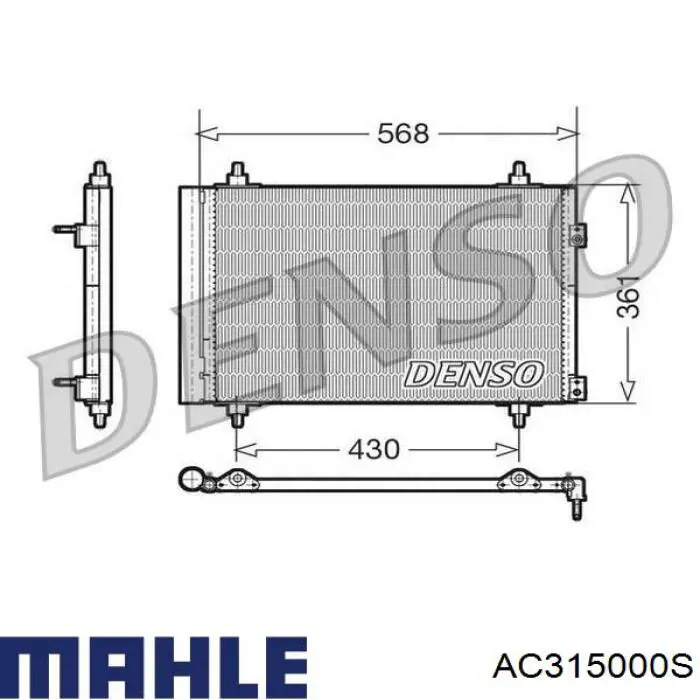 Condensador aire acondicionado AC315000S Mahle Original