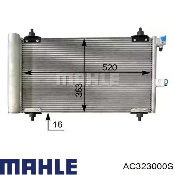 Радиатор кондиционера AC323000S Mahle Original