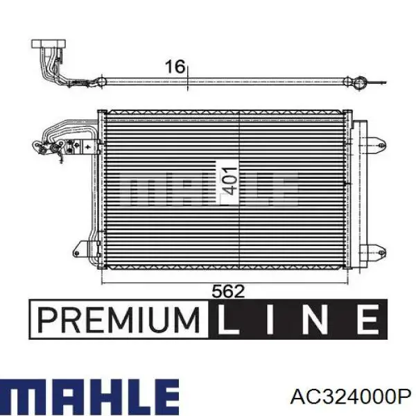 AC 324 000P Mahle Original radiador de aparelho de ar condicionado