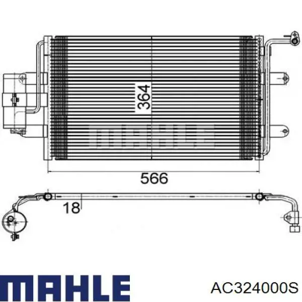 Condensador aire acondicionado AC324000S Mahle Original