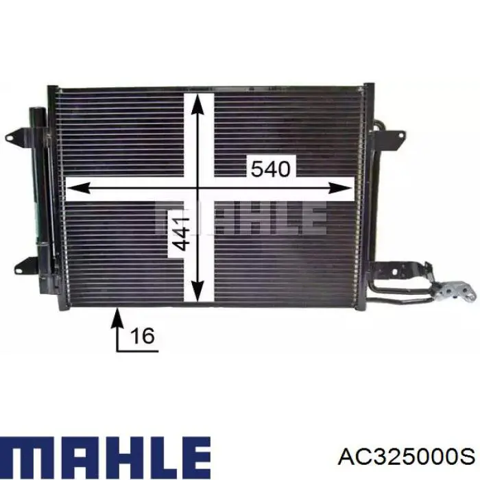 AC 325 000S Mahle Original radiador de aparelho de ar condicionado