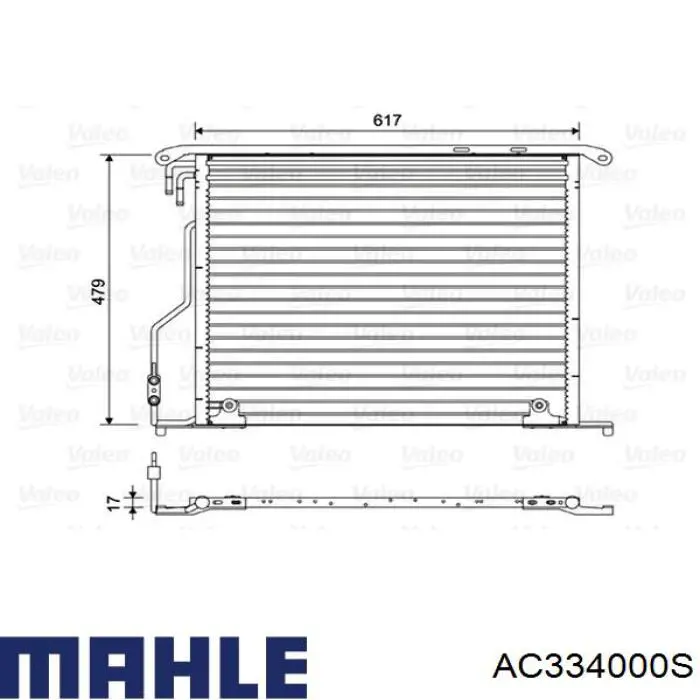 Condensador aire acondicionado AC334000S Mahle Original
