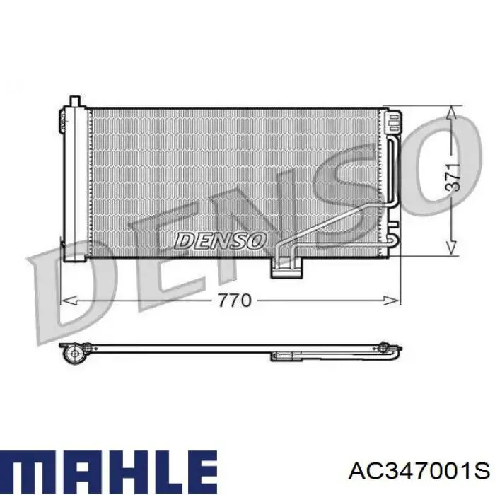 Радиатор кондиционера AC347001S Mahle Original