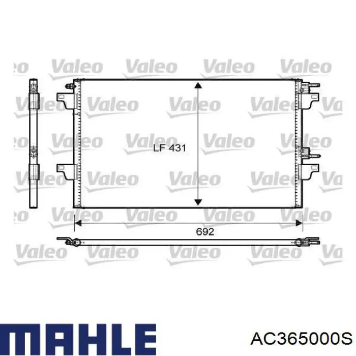 AC365000S Mahle Original Конденсатор