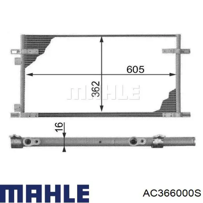 Купить AC366000S Mahle Original Радиатор системы охлаждения кондиционера