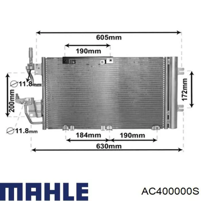 Купить AC400000S Mahle Original Радиатор системы охлаждения кондиционера
