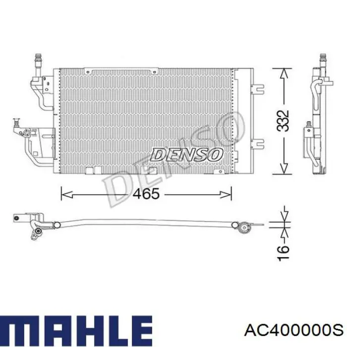 Condensador aire acondicionado AC400000S Mahle Original