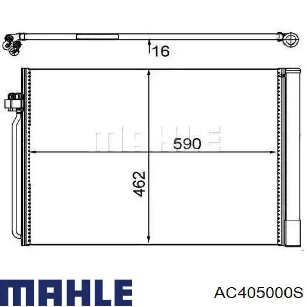 AC 405 000S Mahle Original radiador de aparelho de ar condicionado