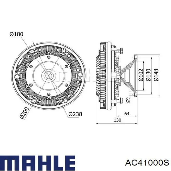 Купить AC41000S Mahle Original Радиатор системы охлаждения кондиционера