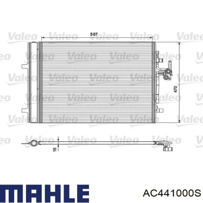 Condensador aire acondicionado AC441000S Mahle Original