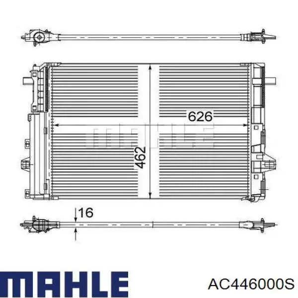 AC 446 000S Mahle Original radiador de aparelho de ar condicionado