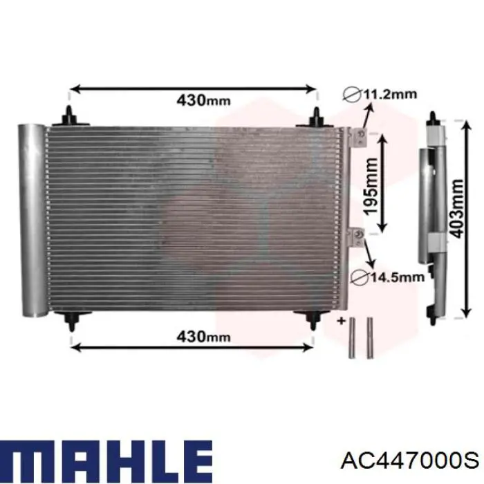 AC 447 000S Mahle Original radiador de aparelho de ar condicionado