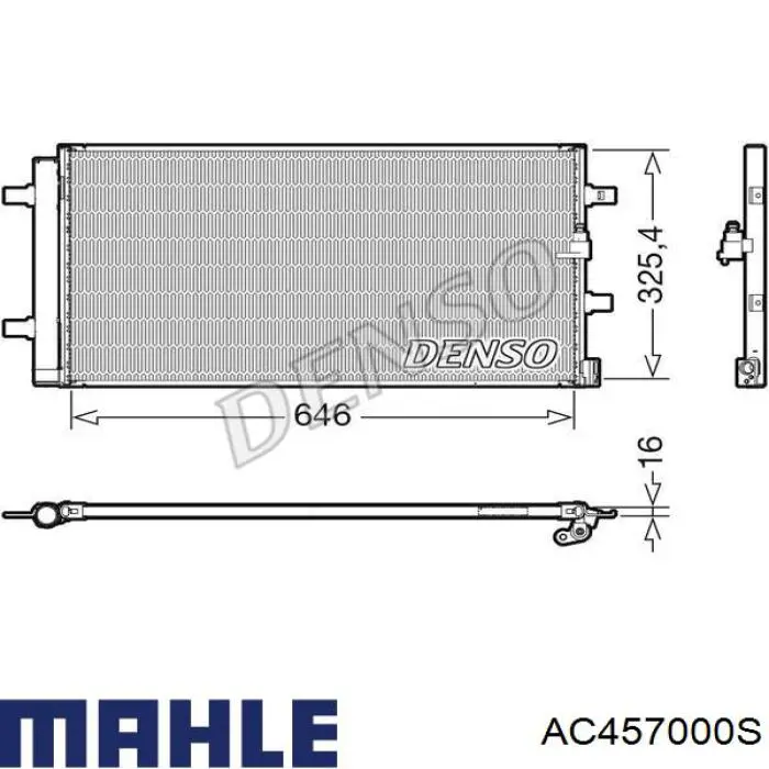 AC457000S Mahle Original radiador de aparelho de ar condicionado