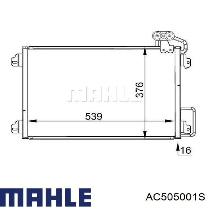 Condensador aire acondicionado AC505001S Mahle Original