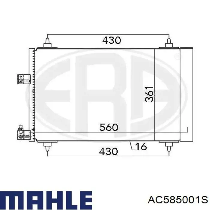 Купить AC585001S Mahle Original Радиатор системы охлаждения кондиционера