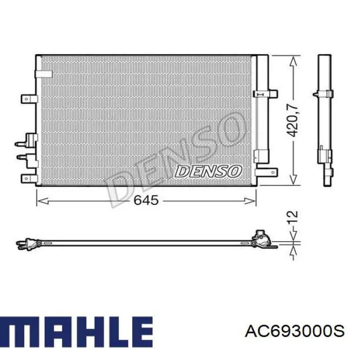 Condensador aire acondicionado AC693000S Mahle Original