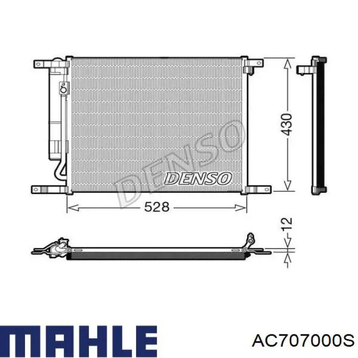 Condensador aire acondicionado AC707000S Mahle Original