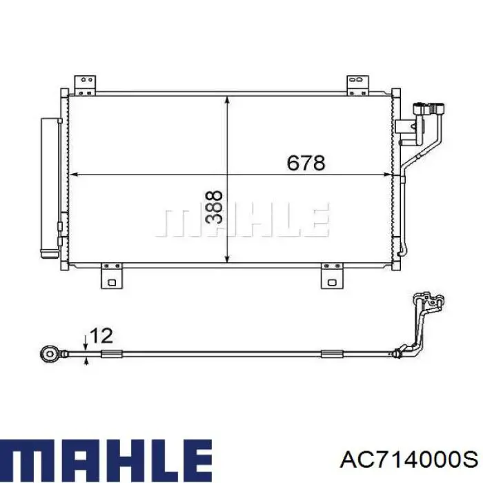 Condensador aire acondicionado AC714000S Mahle Original