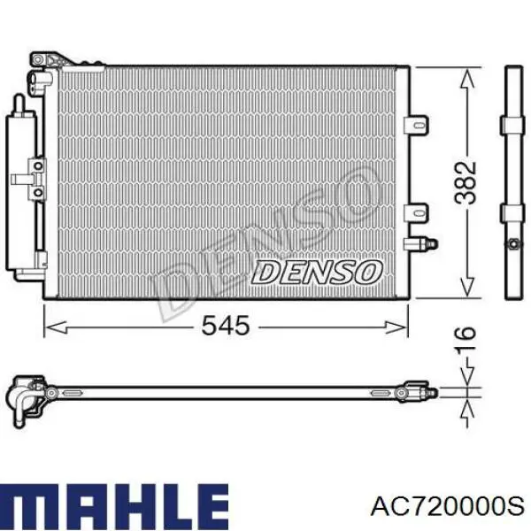 Condensador aire acondicionado AC720000S Mahle Original
