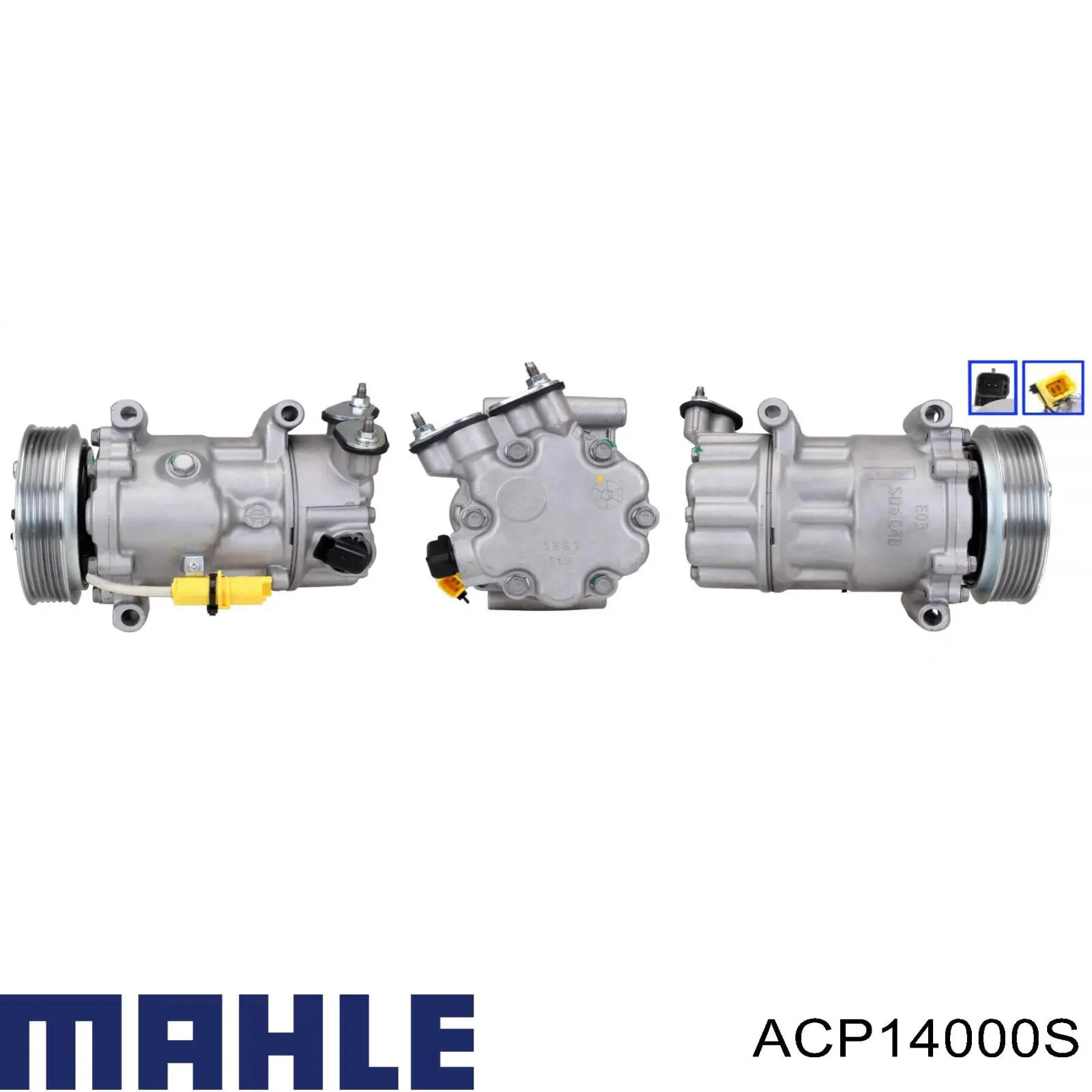 Compresor de aire acondicionado ACP14000S Mahle Original