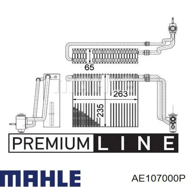 AE107000P Mahle Original испаритель кондиционера