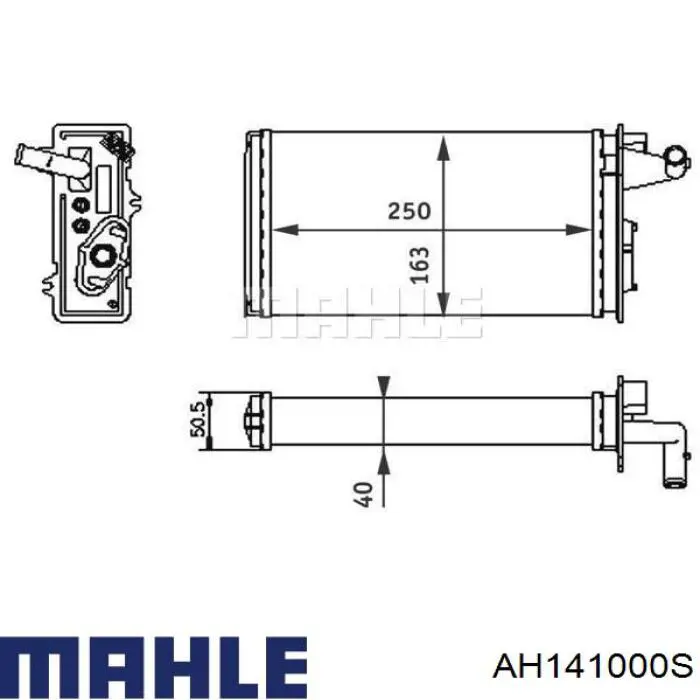 AH141000S Mahle Original радиатор печки